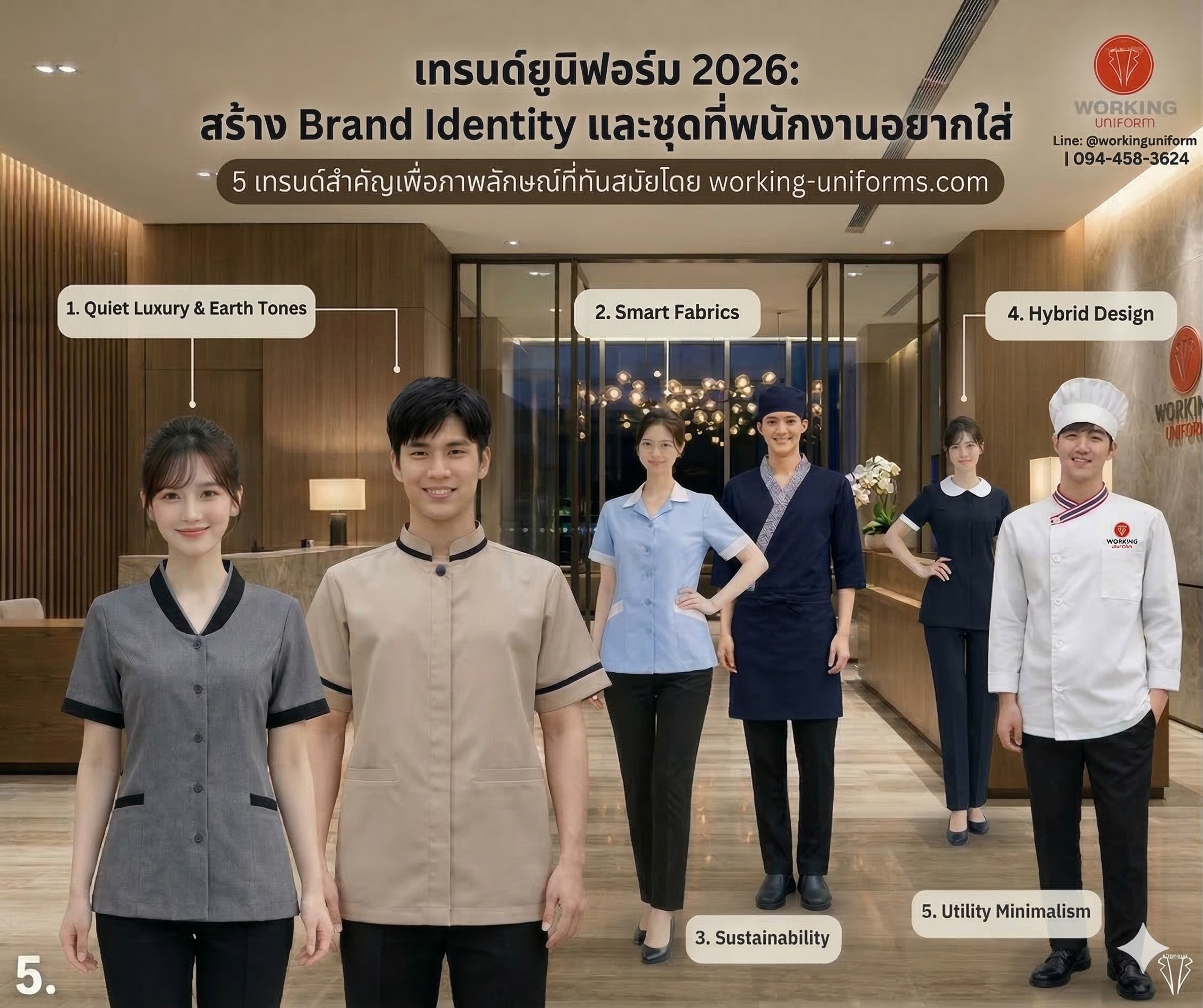 5 เทรนด์ชุดยูนิฟอร์มปี 2026: นิยามใหม่ของความ Minimalist ที่มาพร้อมฟังก์ชันจัดเต็ม
