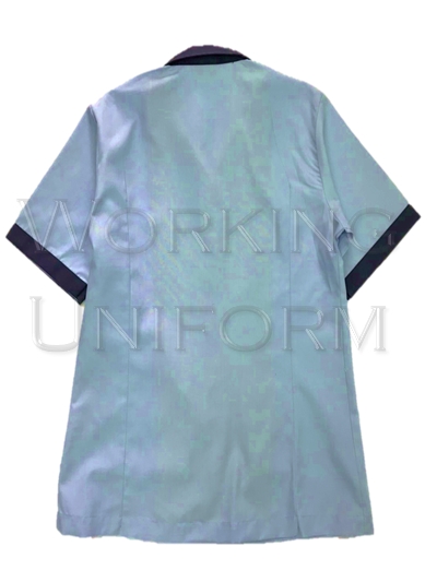 เสื้อแม่บ้านสีฟ้าคราม ปกสีกรมท่า คอฮาวาย IN STOCK เสื้อแม่บ้านสีฟ้าคราม ปกสีกรมท่า คอฮาวาย IN STOCK