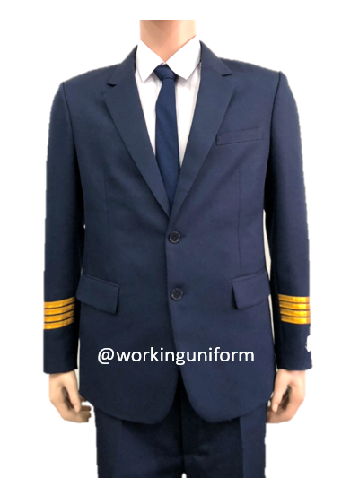 เสื้อสูทนักบิน เสื้อสูทยูนิฟอร์มนักบิน สีกรมท่า IN STOCK