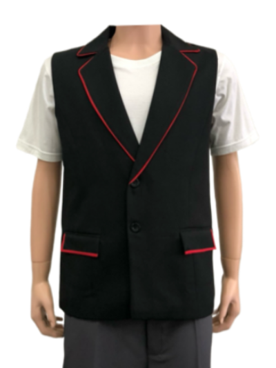 เสื้อกั๊ก สีดำ คลิปแดง IN STOCK