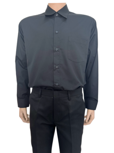 เสื้อเชิ้ตแขนยาวผู้ชาย สีเทาเข้ม IN STOCK
