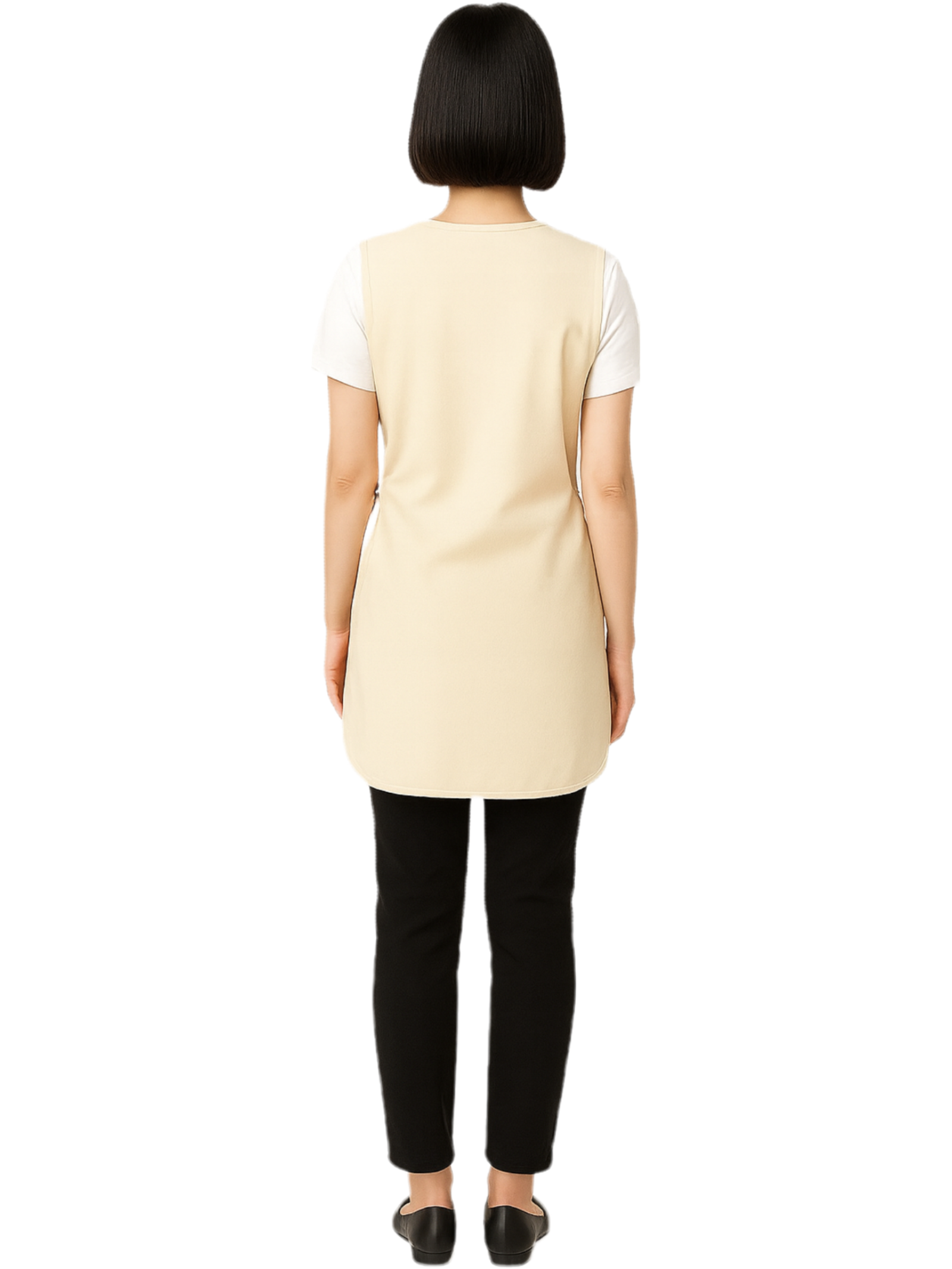 เอี๊ยมกันเปื้อนสีครีม กุ๊นครีม IN STOCK