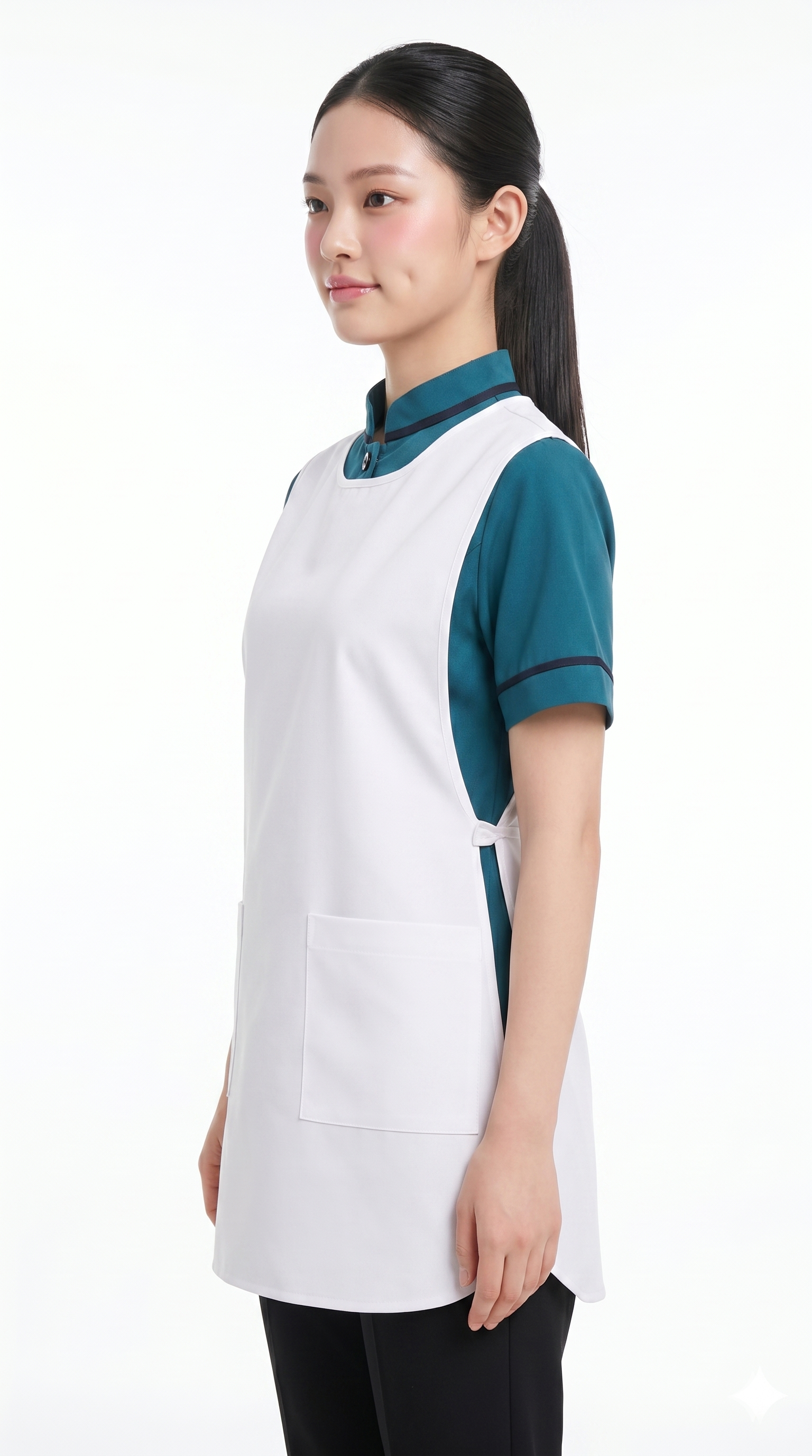 เอี๊ยมกันเปื้อนสีขาว กุ๊นขาว IN STOCK